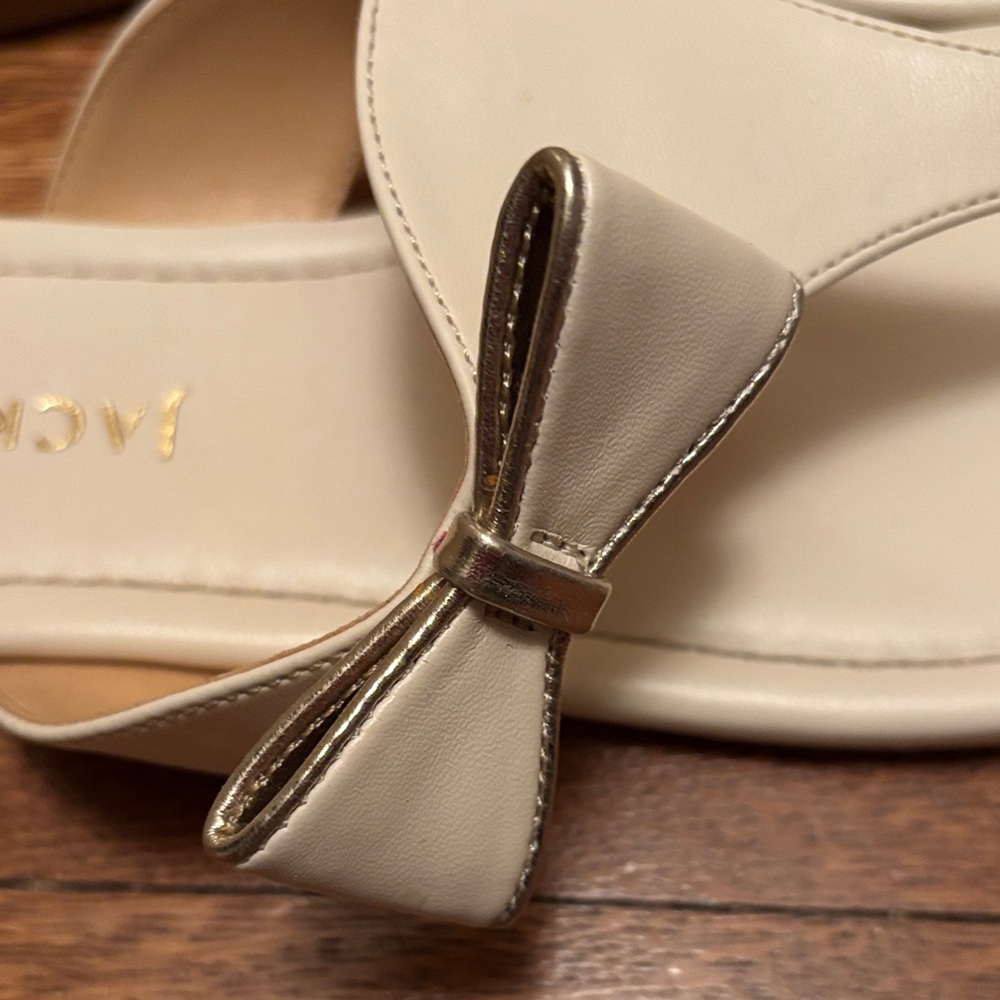 Jack Rogers Women's White Sandals with Bow Accent - Picture 2 of 4